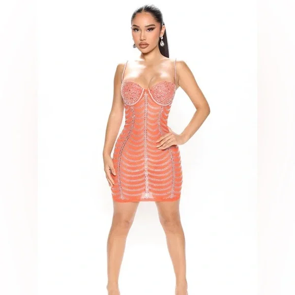 slim fit dress slacks Nora V-Neck Ruffle Cutout Sequin Mini Dress